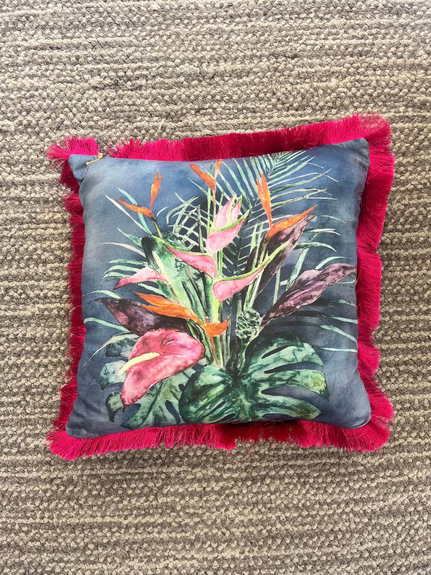 Multicoloured Floral Cushion Cover