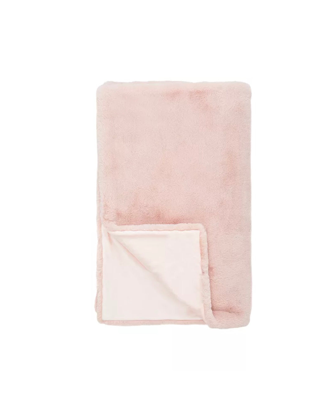Soft Pink Faux Fur Throw