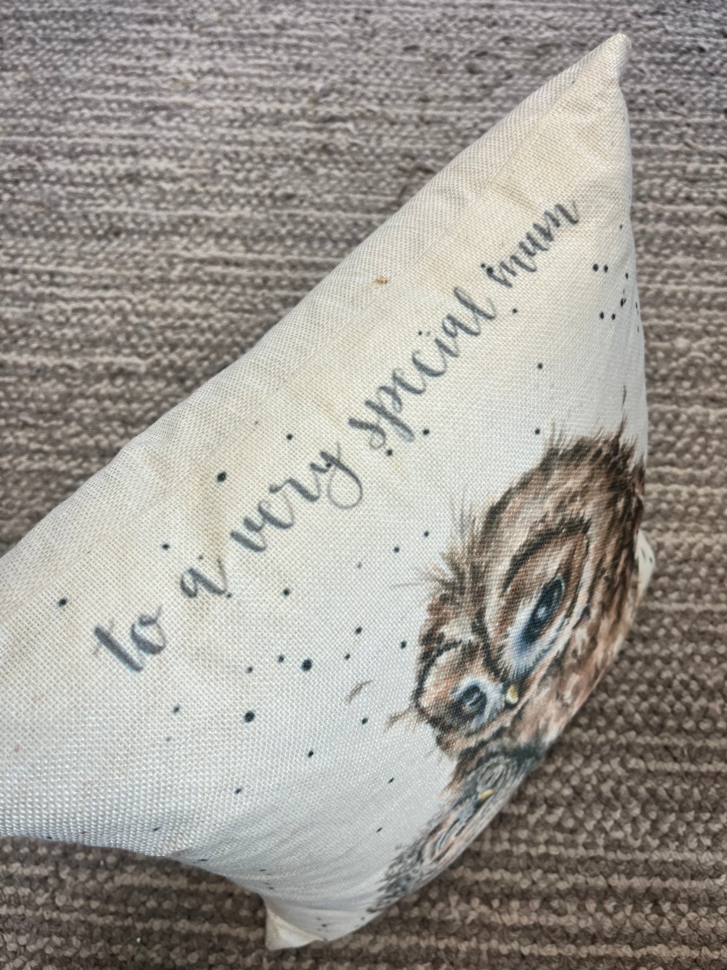 ‘Special Mum’ Owl Cushion Cover