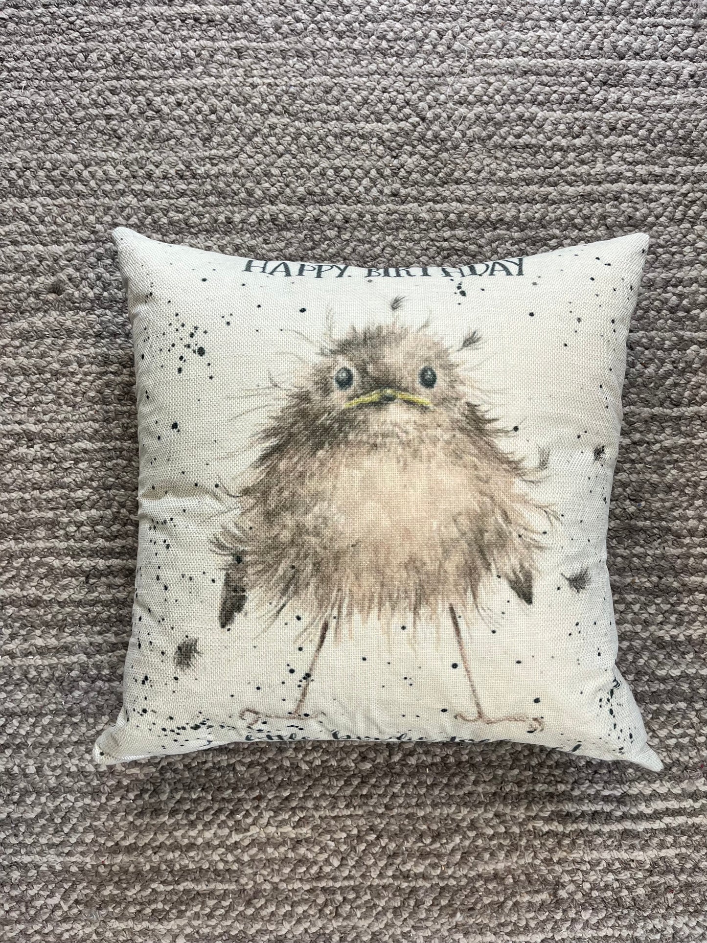 ‘Happy Birthday’ Chick Cushion Cover