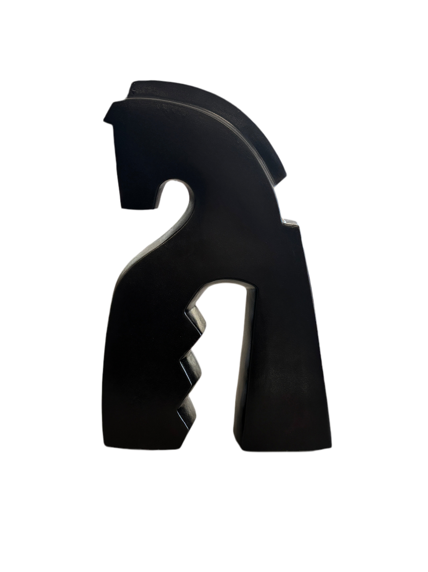 Matt Black Tall Horse Ornament