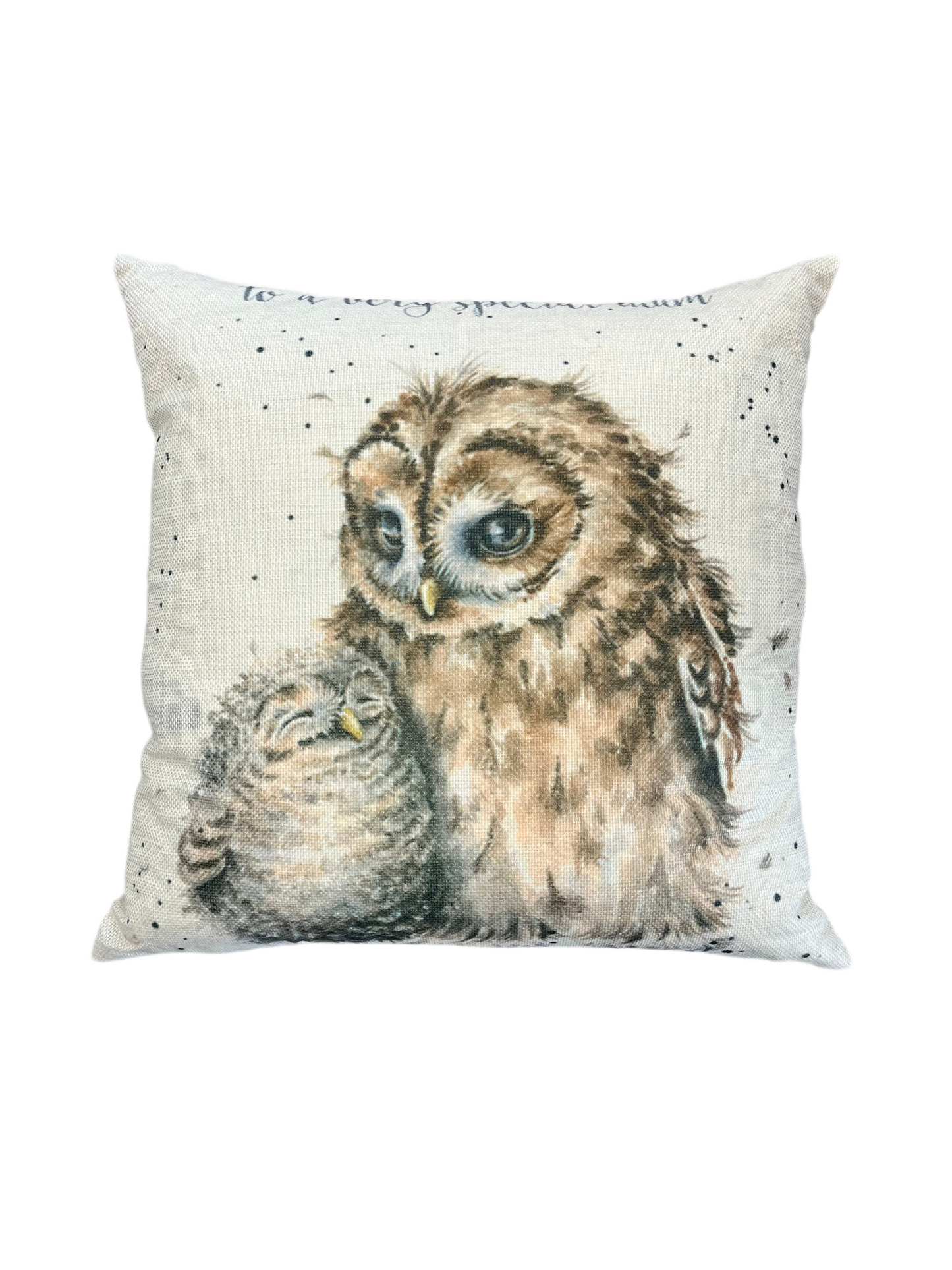 ‘Special Mum’ Owl Cushion Cover
