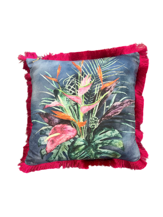 Multicoloured Floral Cushion Cover