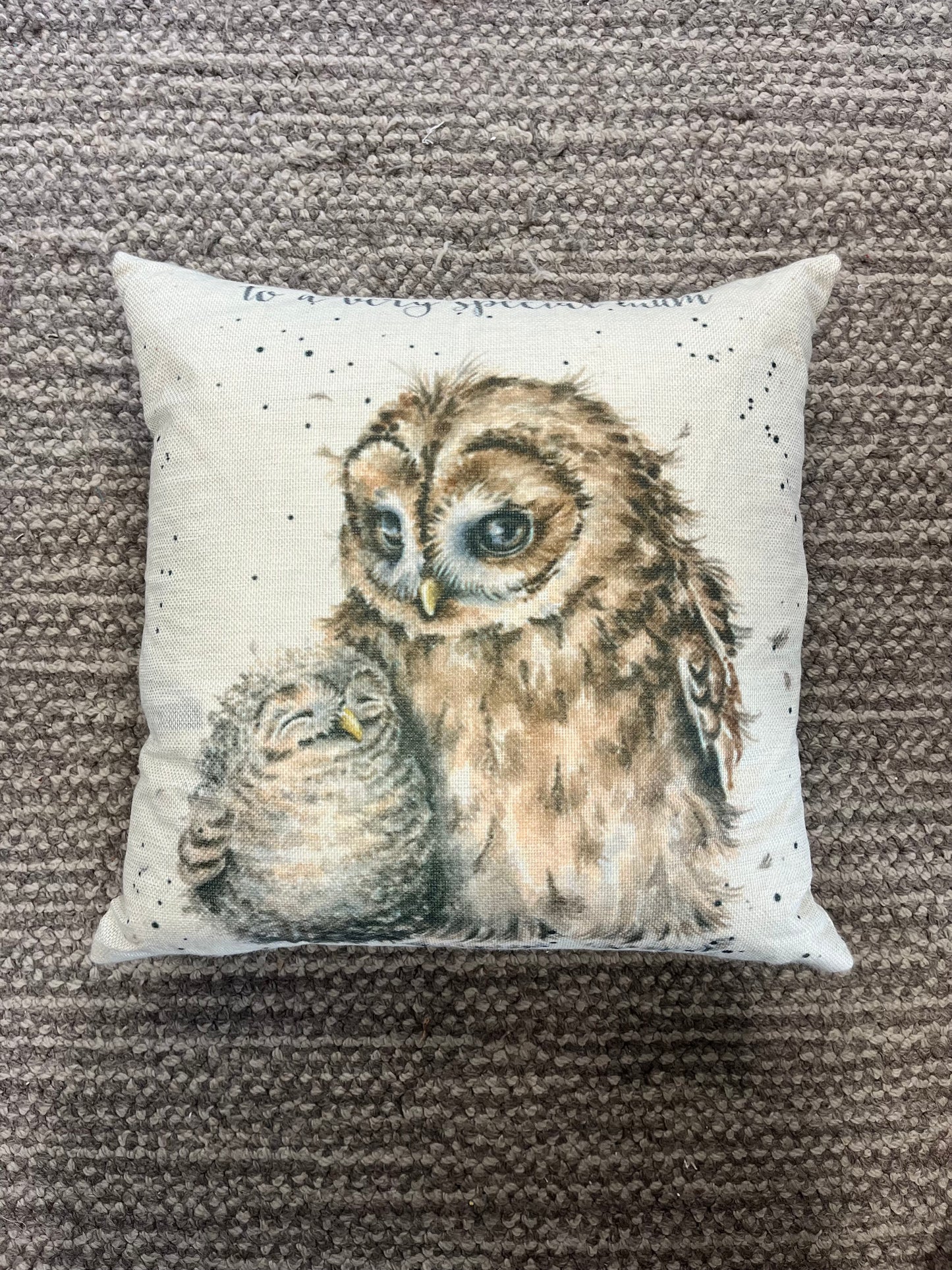 ‘Special Mum’ Owl Cushion Cover
