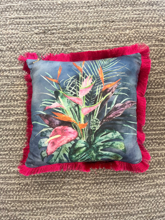 Multicoloured Floral Cushion Cover