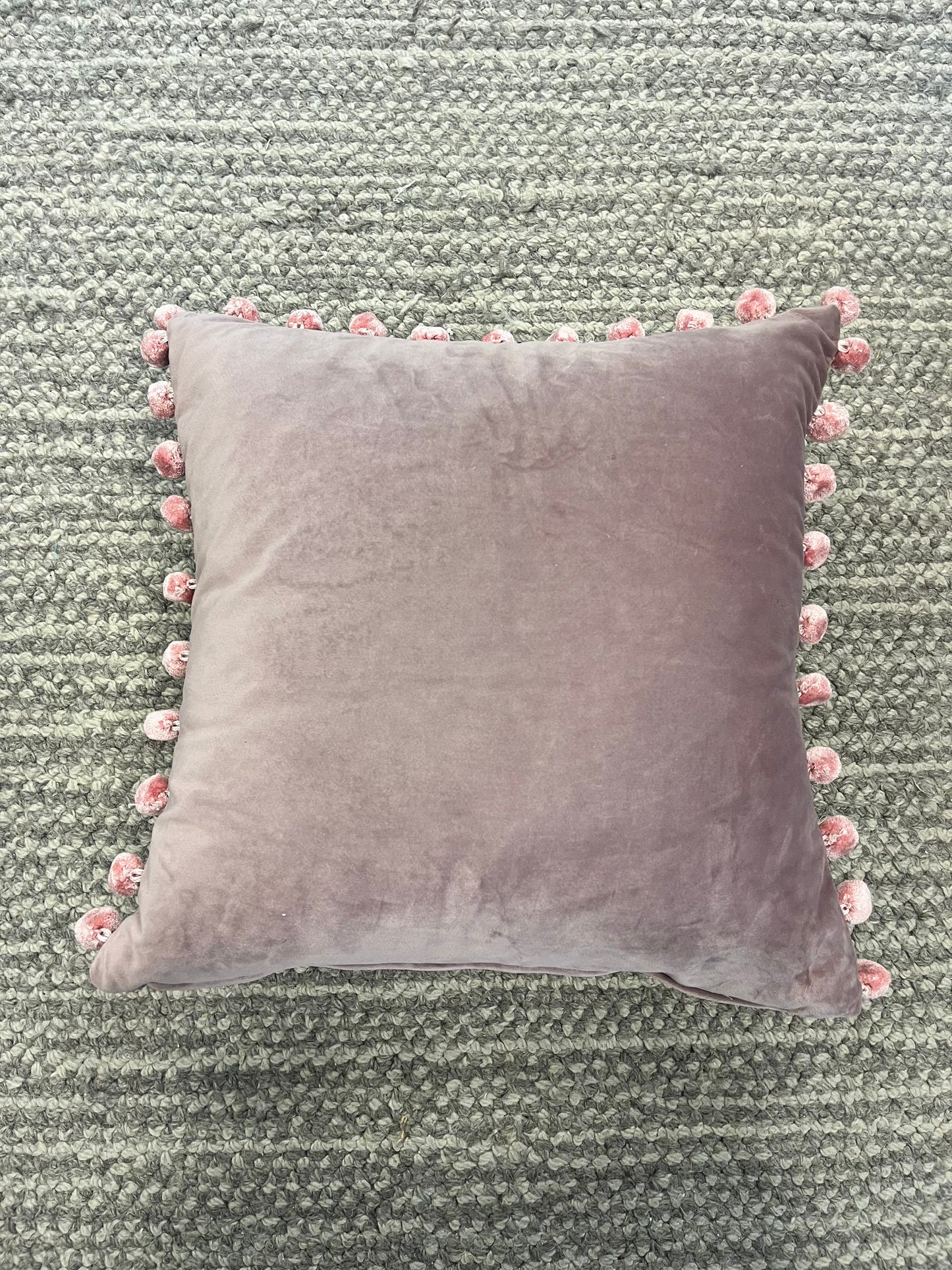 Pink Pom Pom Cushion Cover