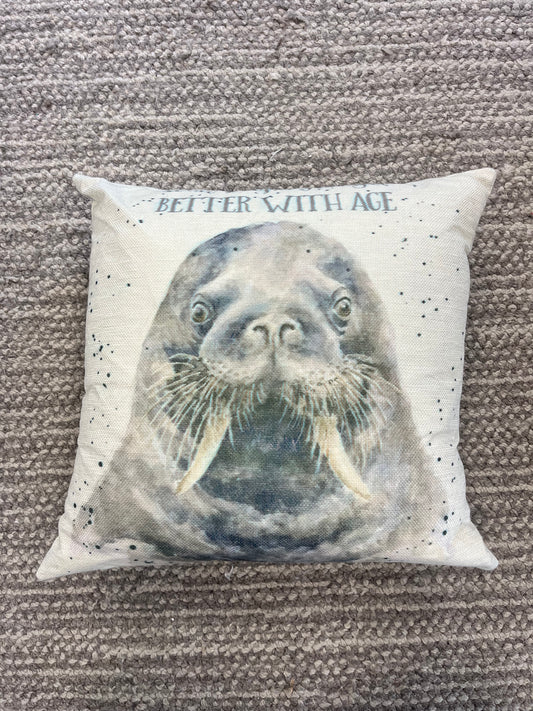 ‘Better With Age’ Walrus Cushion Cover